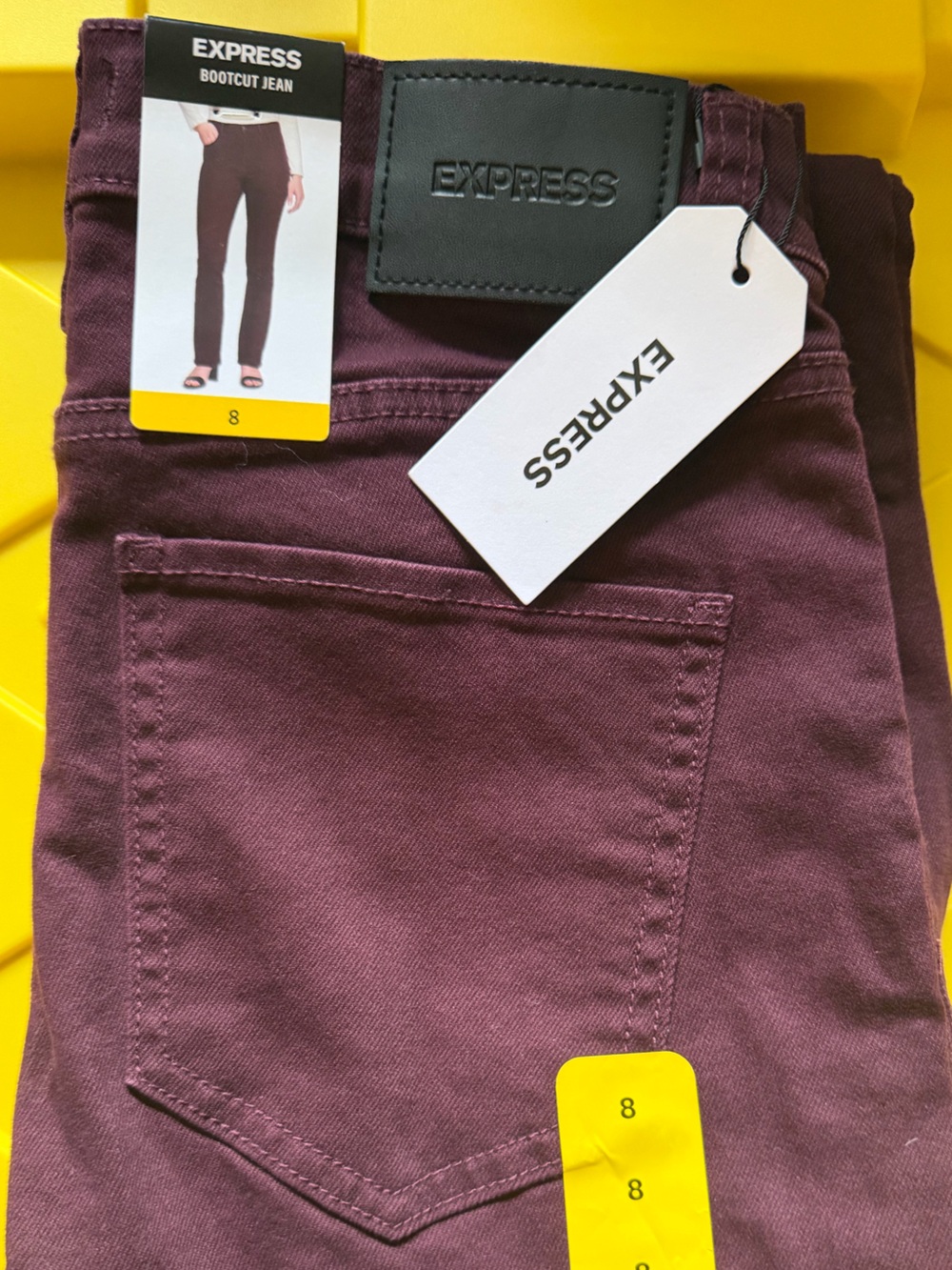 Express Women’s Bootcut Jeans in Plum